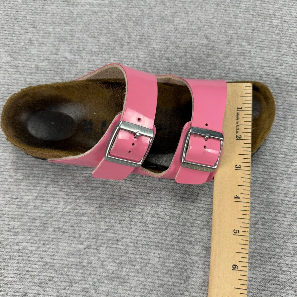 Birkenstock Arizona Pink Patent Leather Sandals Womens EU 34 US3-3.5